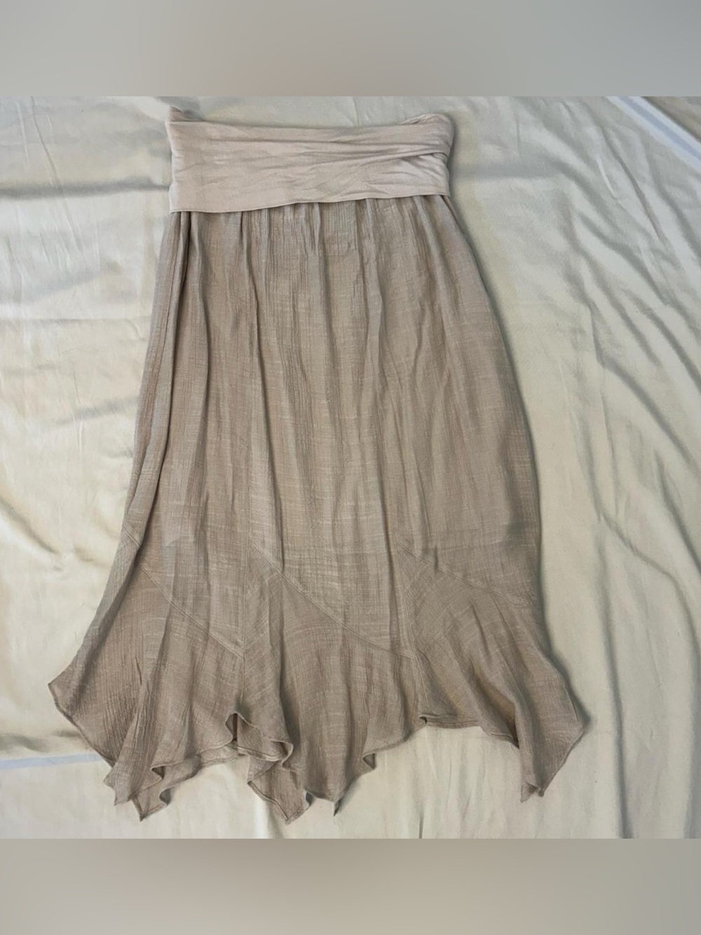 Y2K Fairycore Asymmetrical Handkerchief Skirt w Wide Waistband by AGB